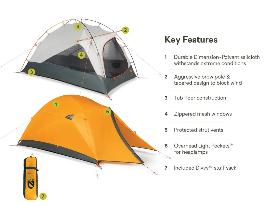 NEMO Kunai 3-4 Season 2 Person Backpacking Tent