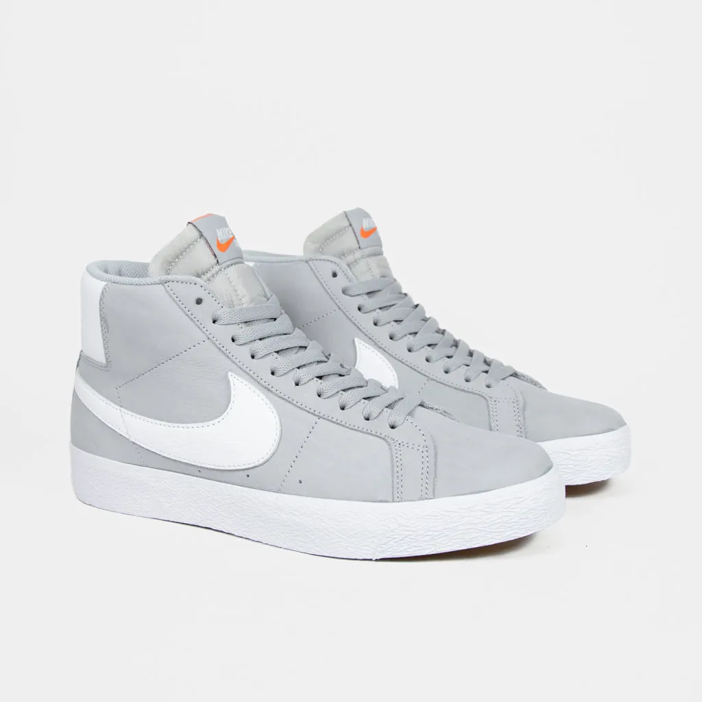 Nike SB - Orange Label Blazer Mid Shoes - Wolf Grey / White