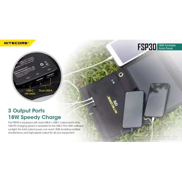 Nitecore FSP30 30W Foldable Solar Panel