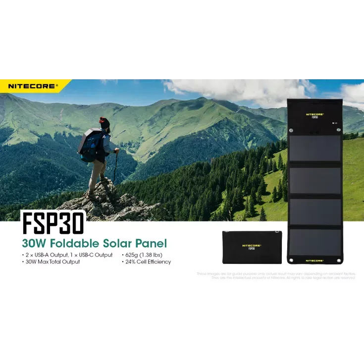 Nitecore FSP30 30W Foldable Solar Panel