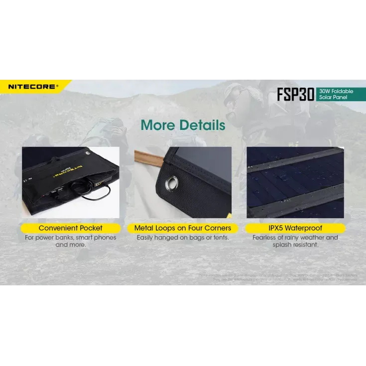 Nitecore FSP30 30W Foldable Solar Panel