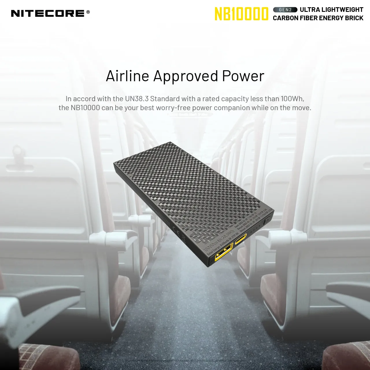 Nitecore NB10000 Gen 2 Carbon Fibre Ultralight Power Bank