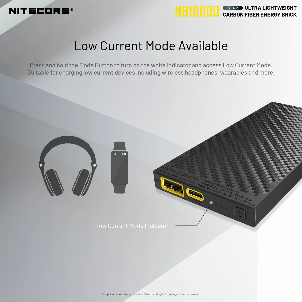 Nitecore NB10000 Gen 2 Carbon Fibre Ultralight Power Bank