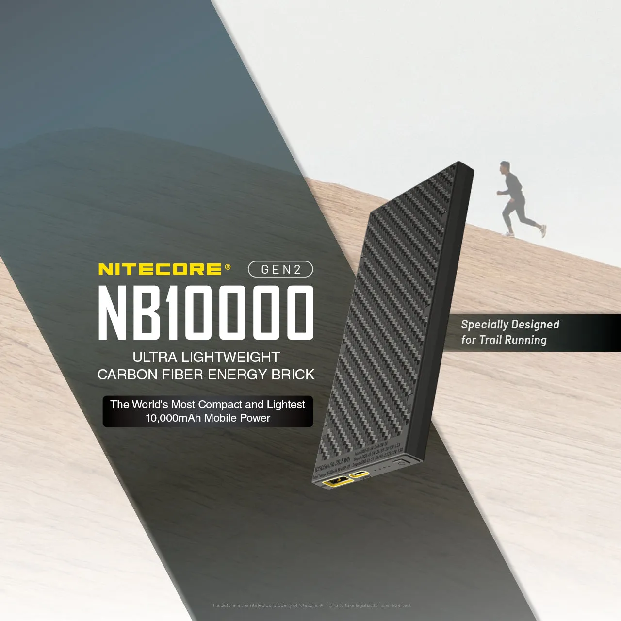 Nitecore NB10000 Gen 2 Carbon Fibre Ultralight Power Bank