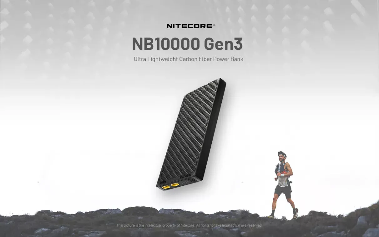 Nitecore NB10000 Gen 3 Carbon Fibre Ultralight Power Bank