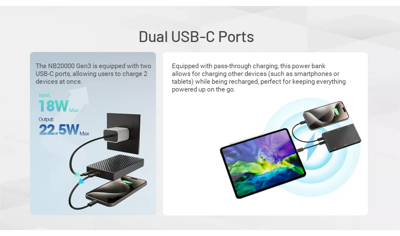 Nitecore NB20000 Gen 3 Carbon Fibre Ultralight Power Bank