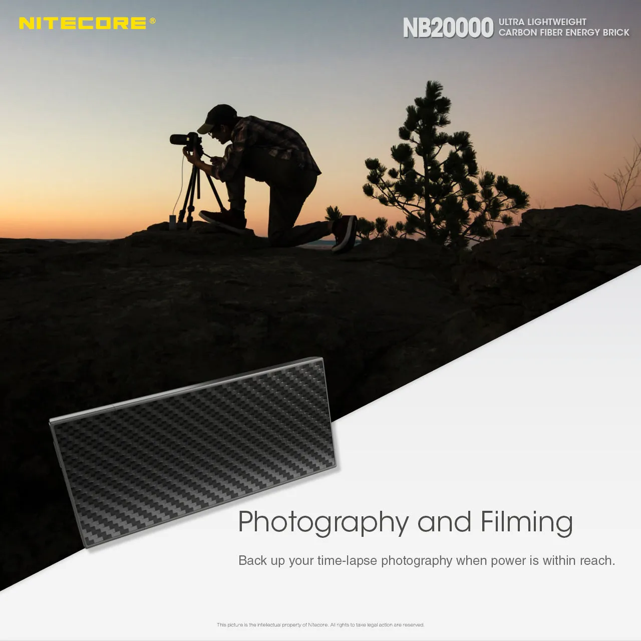 Nitecore NB20000 Gen 3 Carbon Fibre Ultralight Power Bank