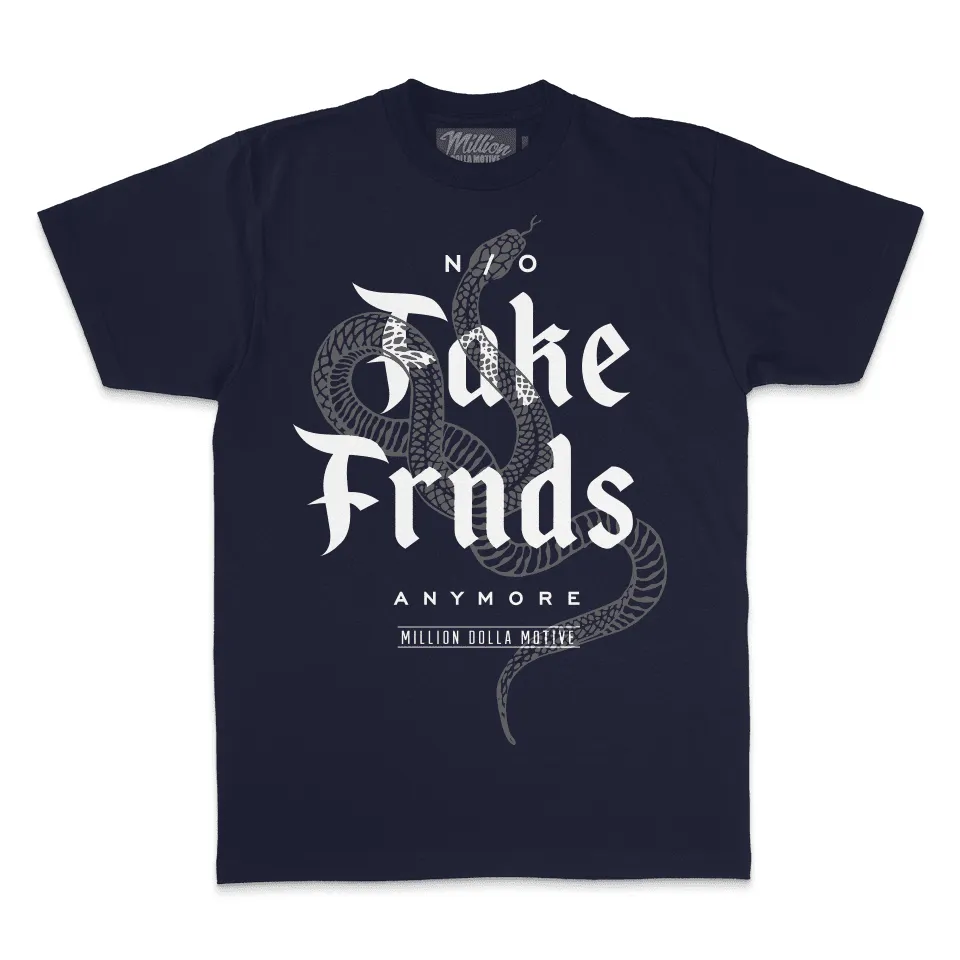 No Fake Friends - Navy T-Shirt