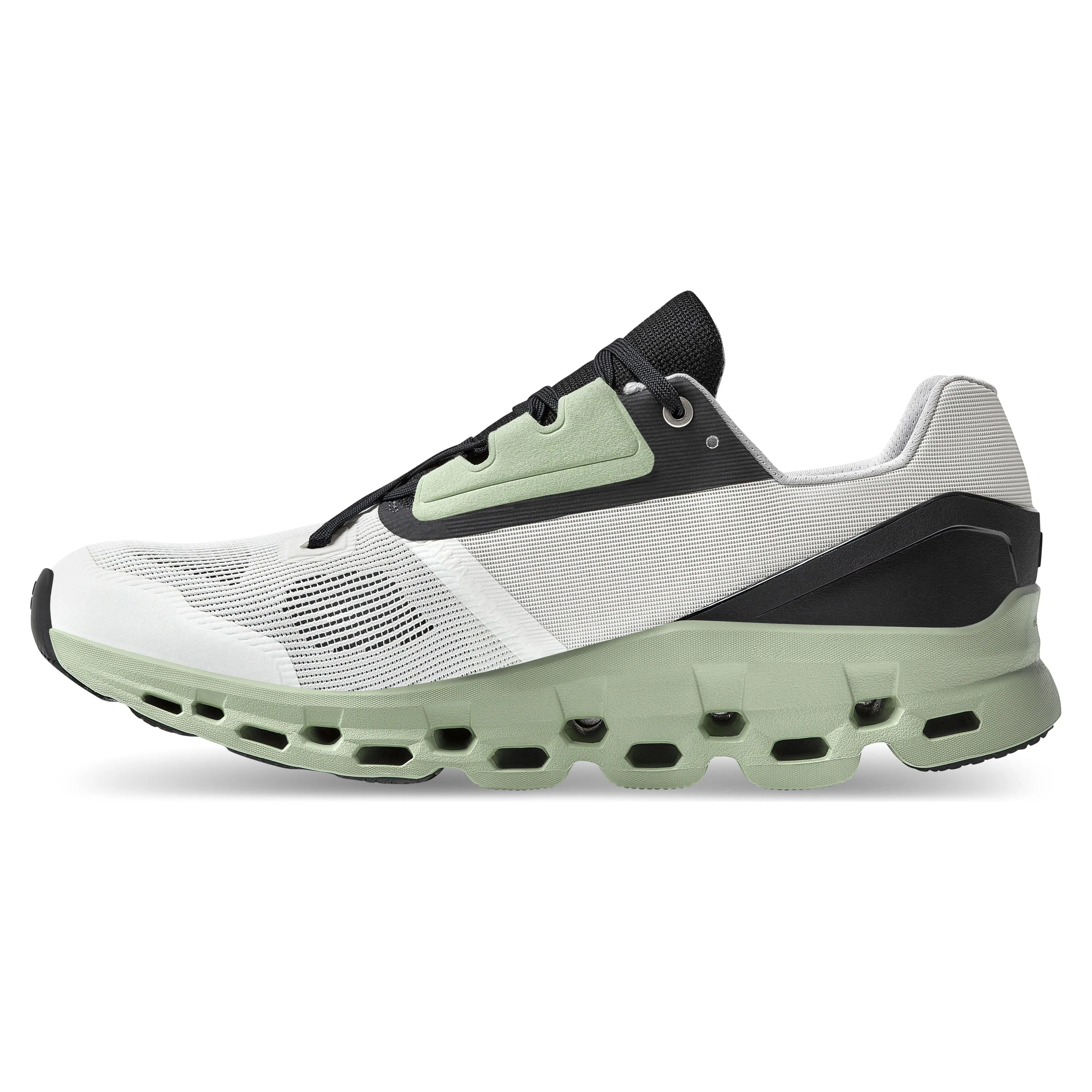 On Running Men's Cloudstratus Shoe in White Black