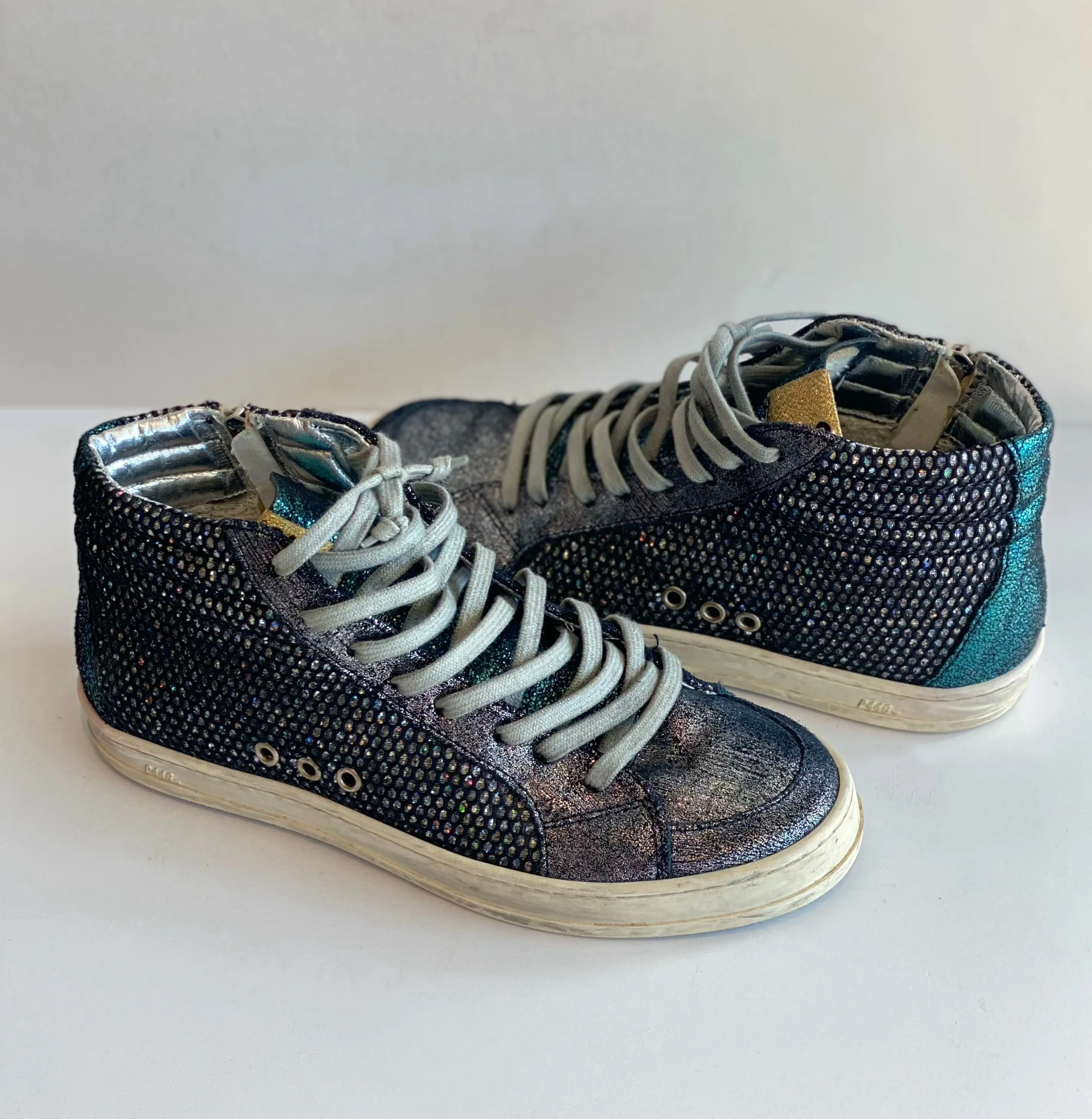 P448 High Top Glitter Sneakers