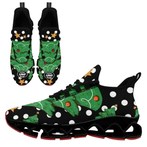 Personalized Christmas Design Sneakers, Custom Snowflake Wonderland Shoes,  Gift for the Season