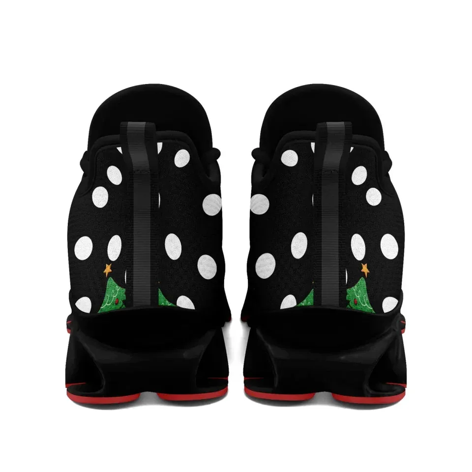 Personalized Christmas Design Sneakers, Custom Snowflake Wonderland Shoes,  Gift for the Season