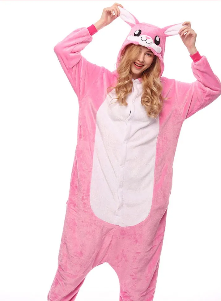 Pink Bunny Adult Onesie