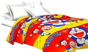 PRINZIP Poly Cotton Multicolour Cartoon Kids Dohar Reversible Double AC Blanket/AC Dohar