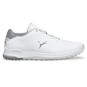 Puma PROADAPT ALPHACAT Leather Golf Shoes - Puma White/Puma Silver