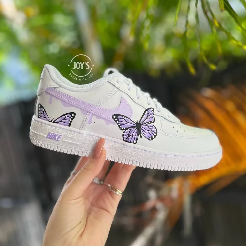 Purple Drip Butterflies Custom Air Force 1