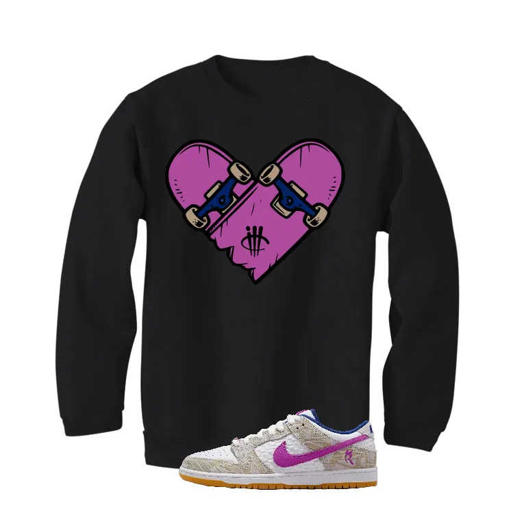 Rayssa Leal's Nike SB Dunk | illcurrency Black T-Shirt (Skateboard Heart)