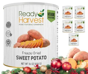 Ready Harvest Freeze-Dried Sweet Potatoes - 30 Year Shelf Life - Six #10 Cans