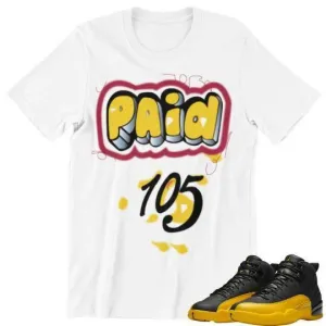 RETRO 12 BLACK AND YELLOW SHIRT