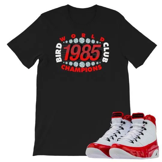 Retro 9 "Gym Red" Champs sneaker shirt