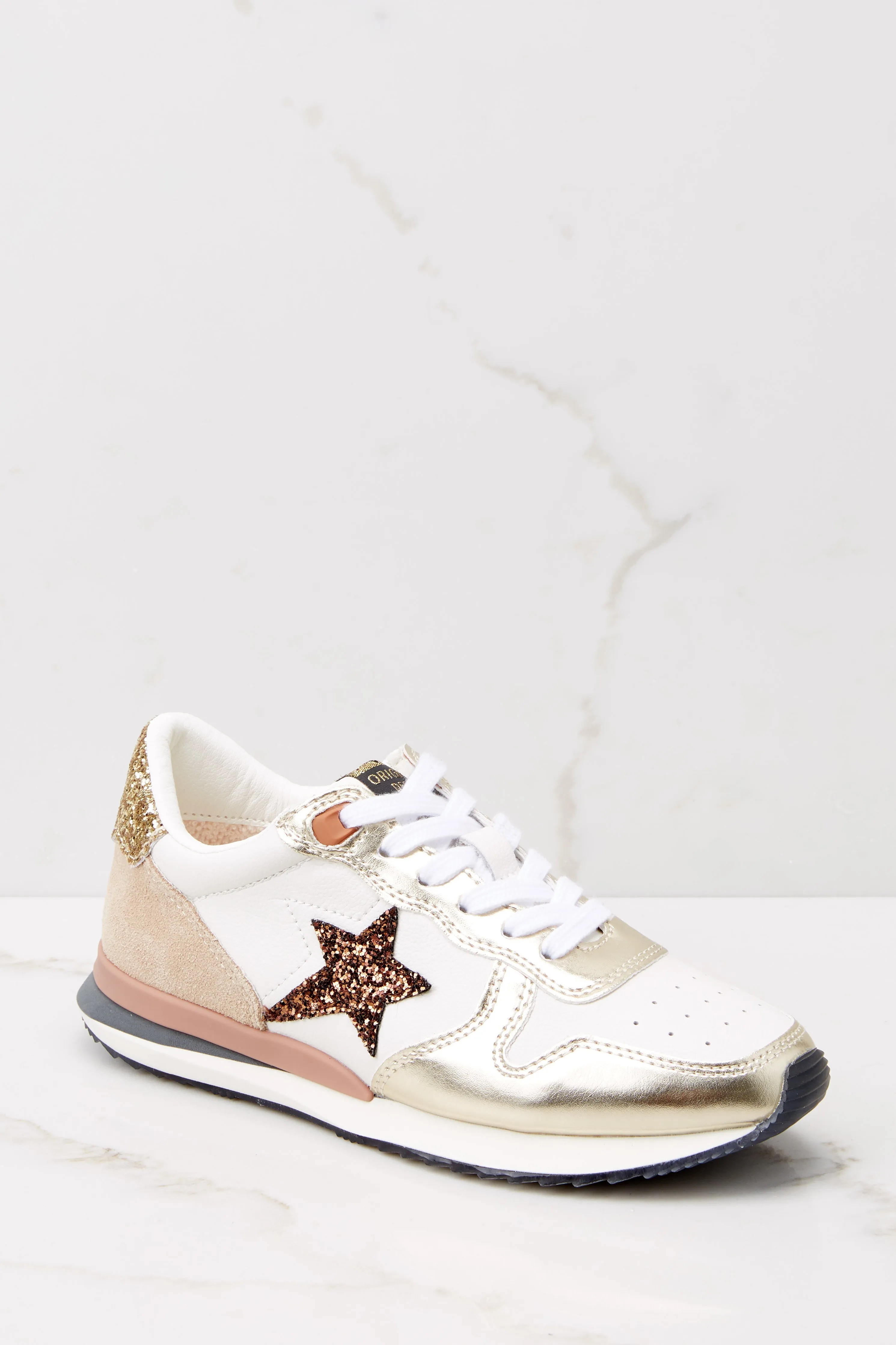 Rock 1 Stone Wash Gold Sneakers