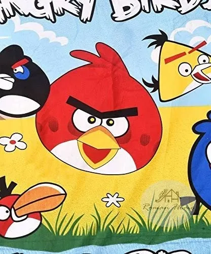 Royal TRADERPoly Cotton Angry Bird Fancy and AC Blanket Single Bed Size Dohar for Kids (Single, Multicolor)