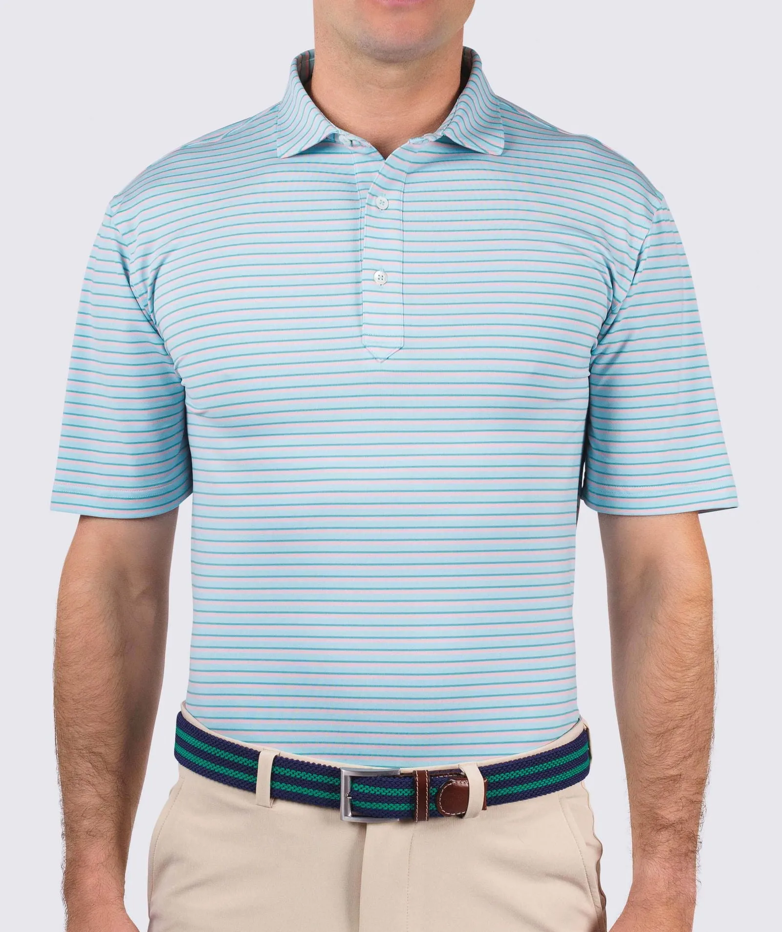 Sherman Stripe Performance Polo