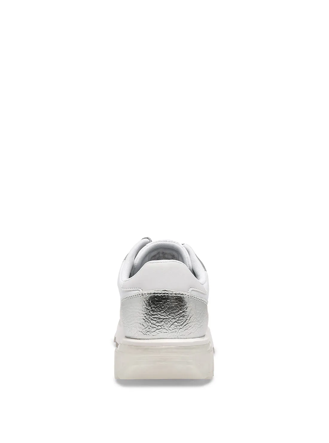 Silver Melany Logo Low Top Sneakers