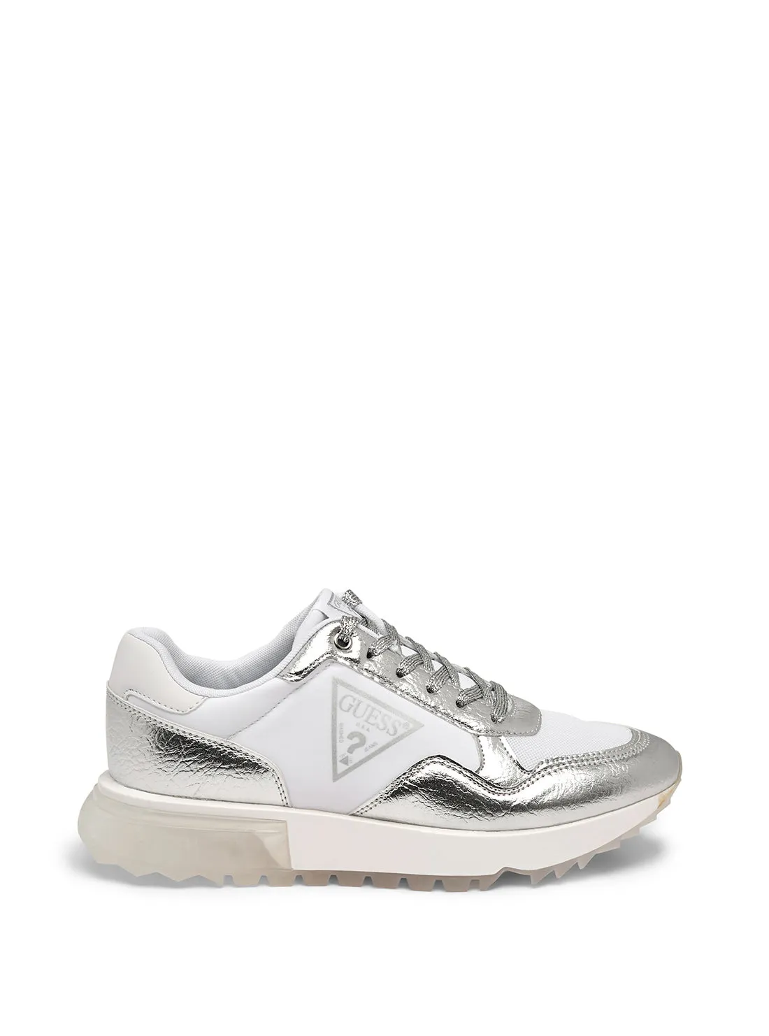 Silver Melany Logo Low Top Sneakers