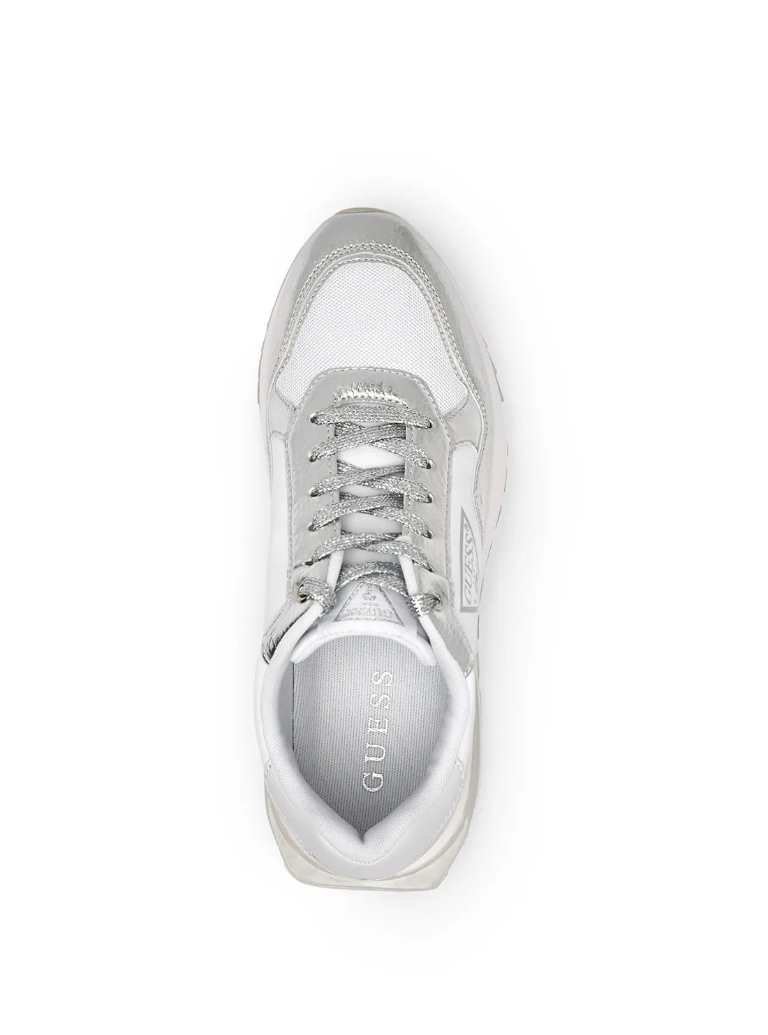 Silver Melany Logo Low Top Sneakers