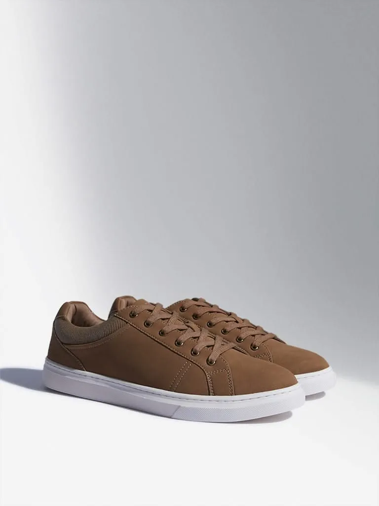 SOLEPLAY Brown Lace-Up Sneakers