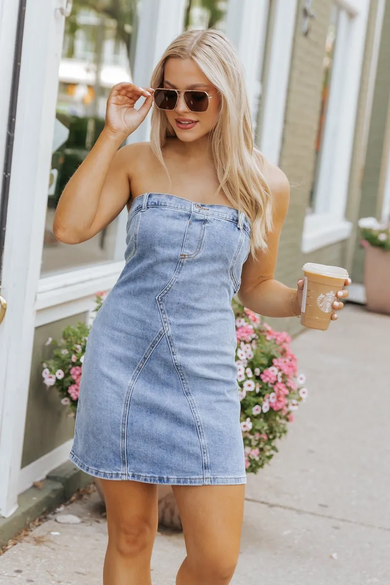 Steve Madden Adara Denim Mini Dress - FINAL SALE