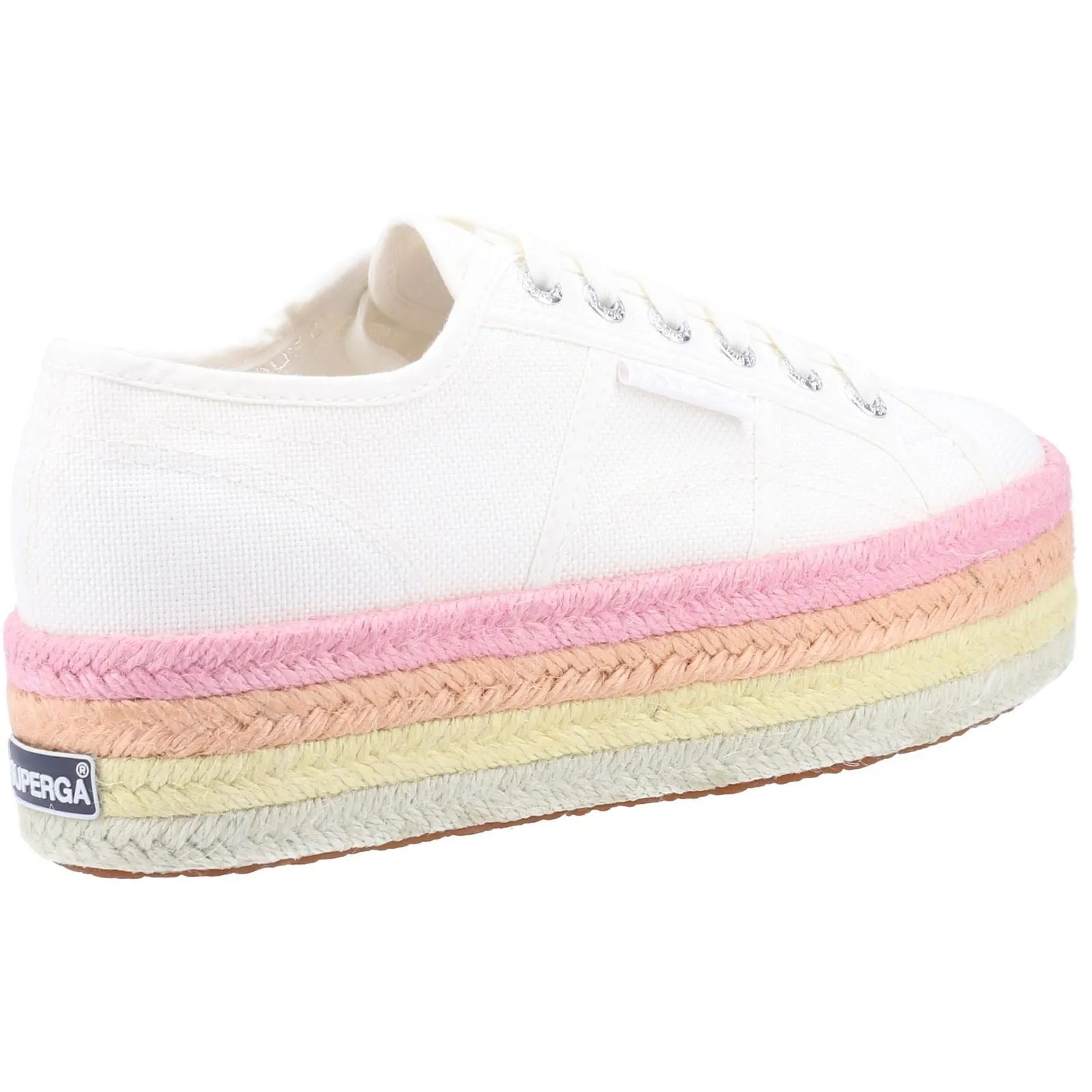 Superga 2790 Multicolor Rope 100% Cotton Women's White/Candy Multicolour Trainers