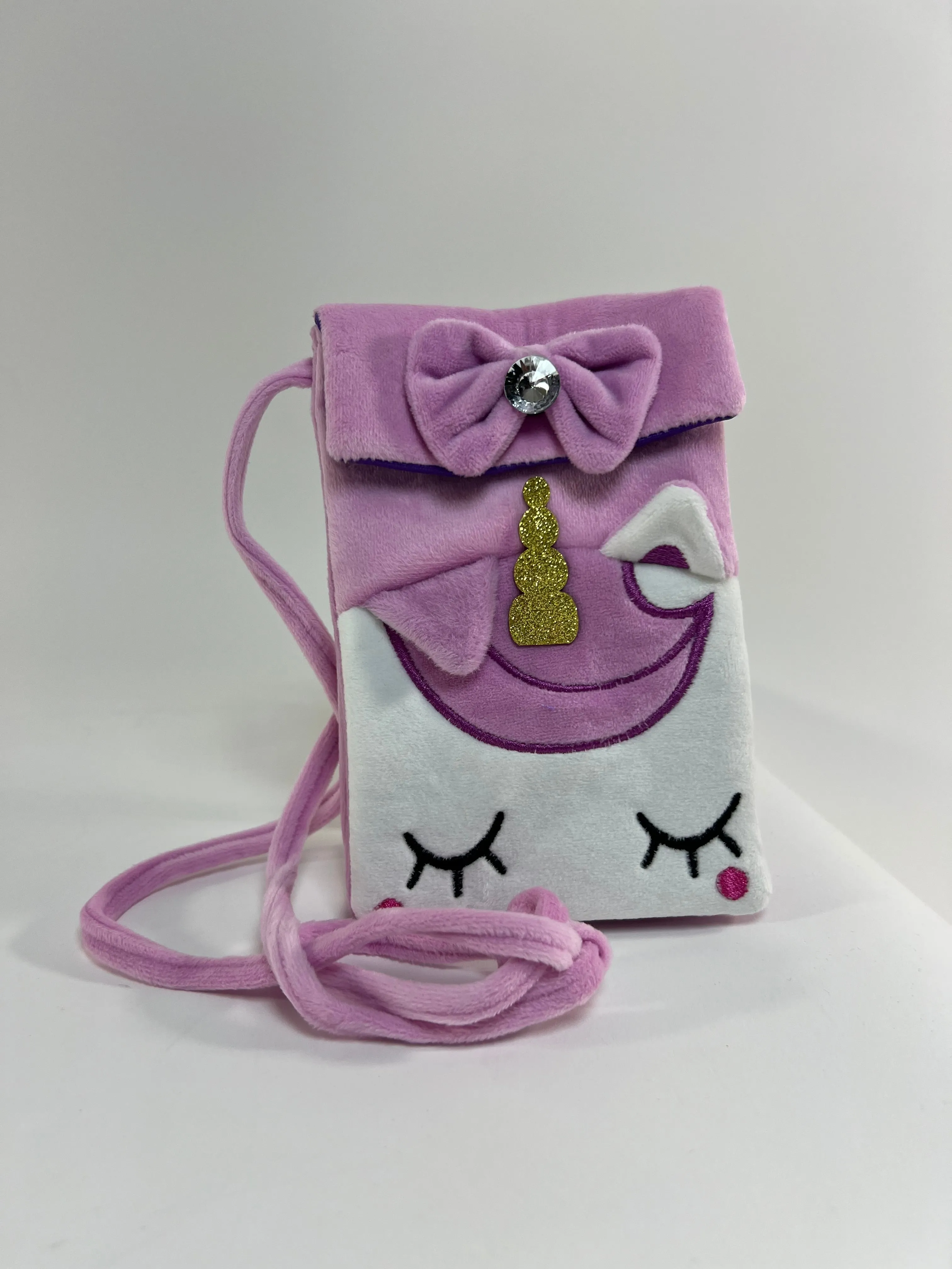 Unicorn Bow  Pattern Little Girl Crossbody Purse