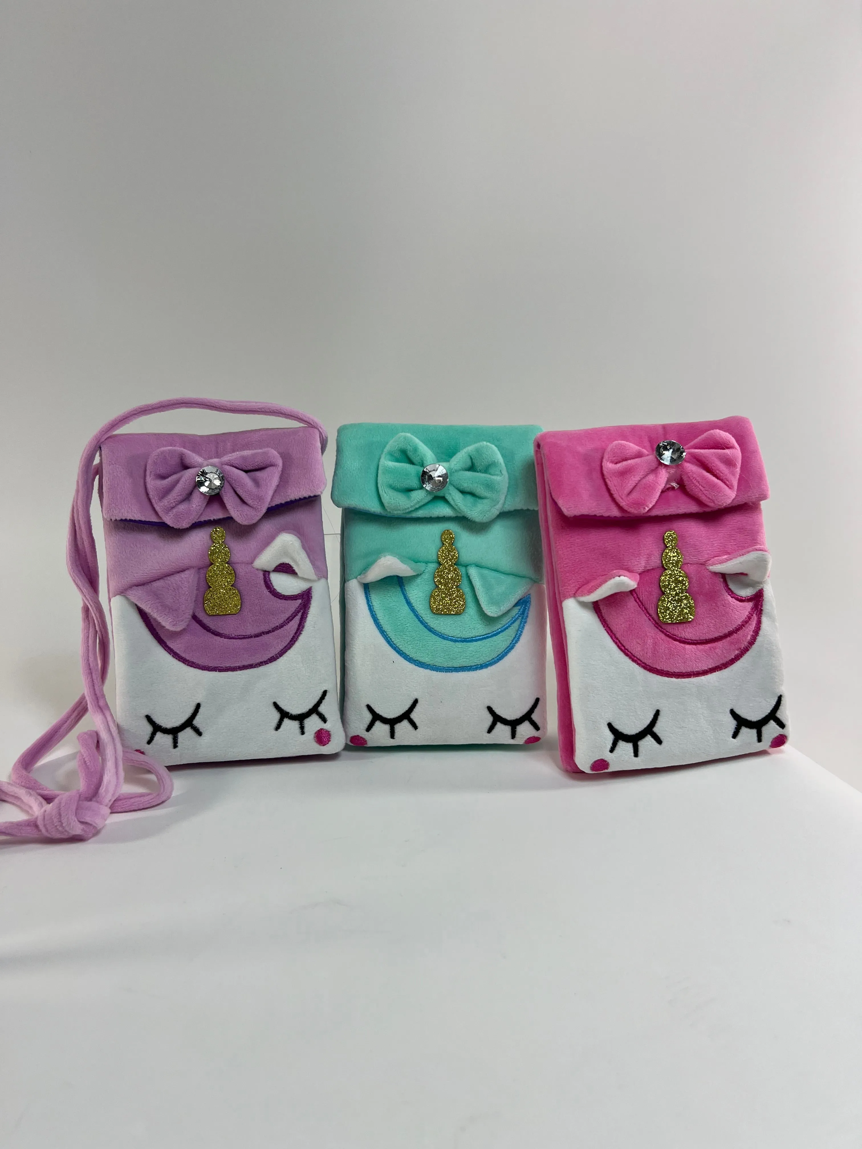 Unicorn Bow  Pattern Little Girl Crossbody Purse