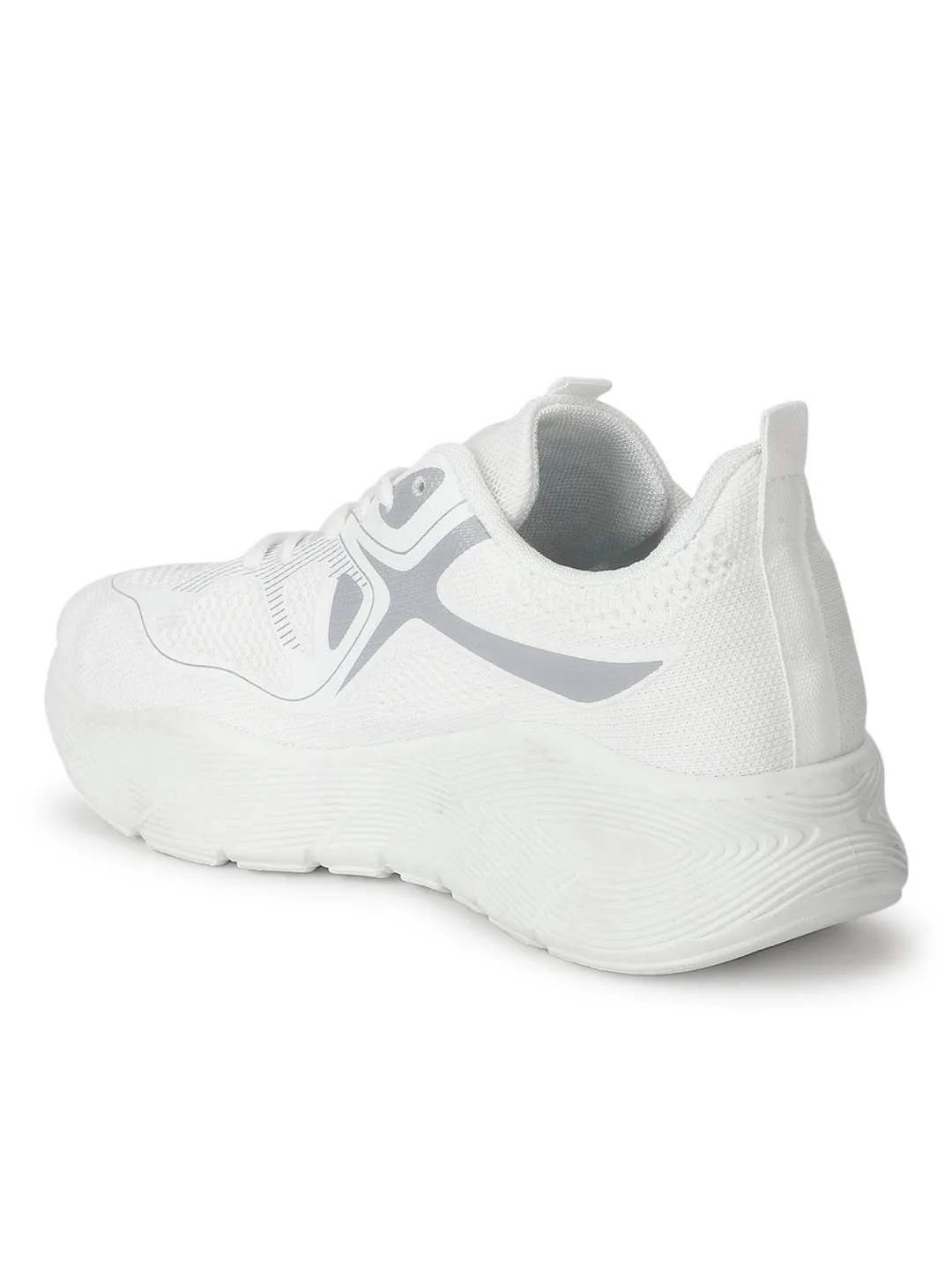 White Mesh Lace-Up Sneakers (TC-RS3613-WHT)