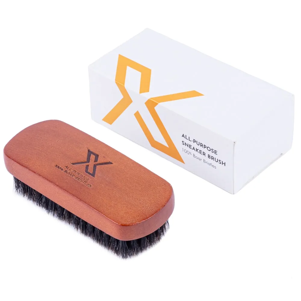 X All-Purpose Sneaker Brush, 100% Boar Bristles